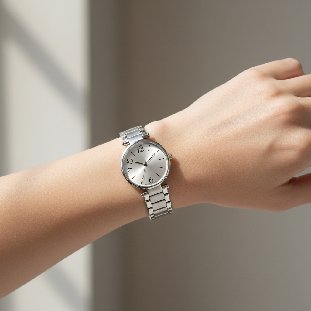 Vue portée au poignet - Jean Bellecour Silver Watch