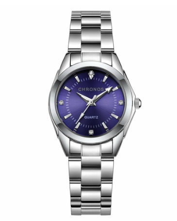 Montre Femme Business Quartz - Cadran Bleu Acier Inoxydable