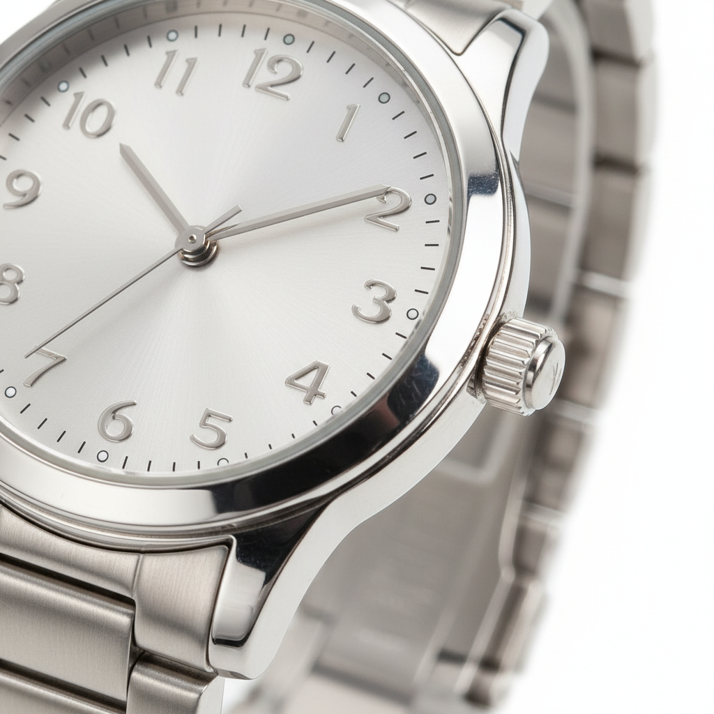 Gros plan détails - Jean Bellecour Silver Watch