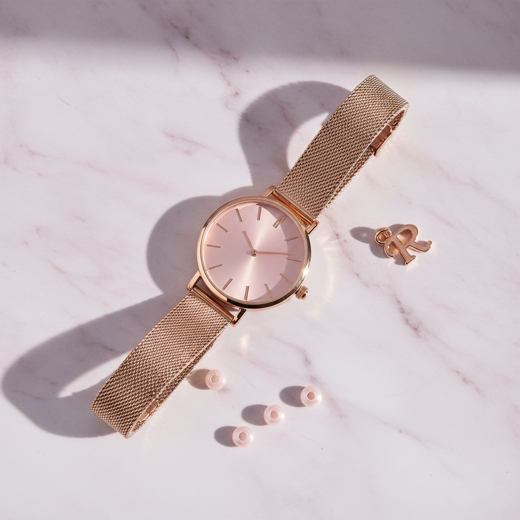 Flat lay rose